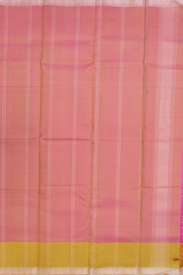 Kanchipuram Silk Saree In Pear Green With Contrast Border