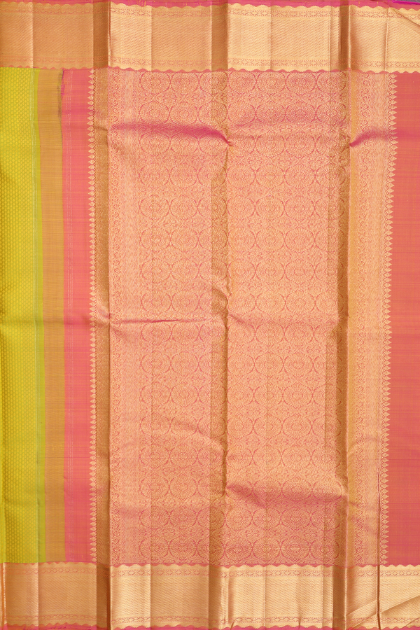 Kanchipuram Silk Saree In Pear Green With Jacquard Pattern