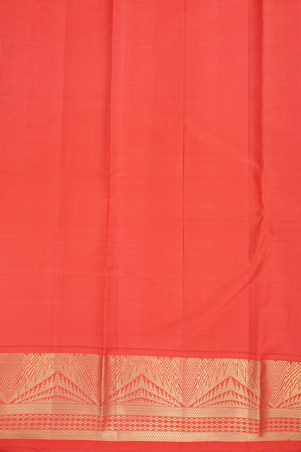 Kanchipuram Silk Saree In Pear Green With Peacock Zari Motif