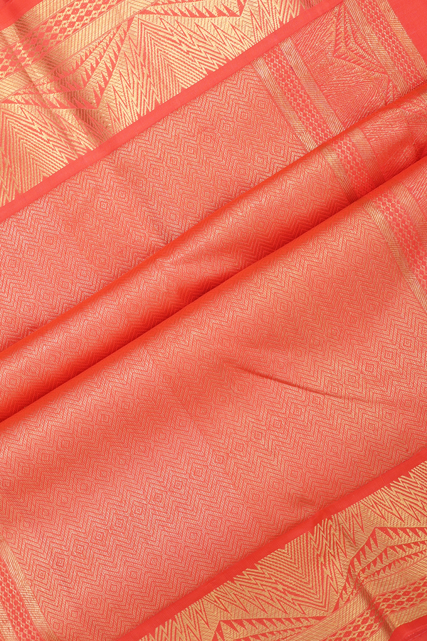 Kanchipuram Silk Saree In Pear Green With Peacock Zari Motif