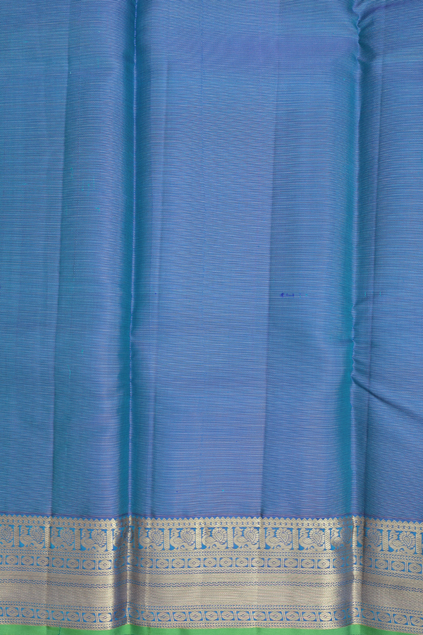 Kanchipuram Silk Saree In Pink Along Stripes With Buttas