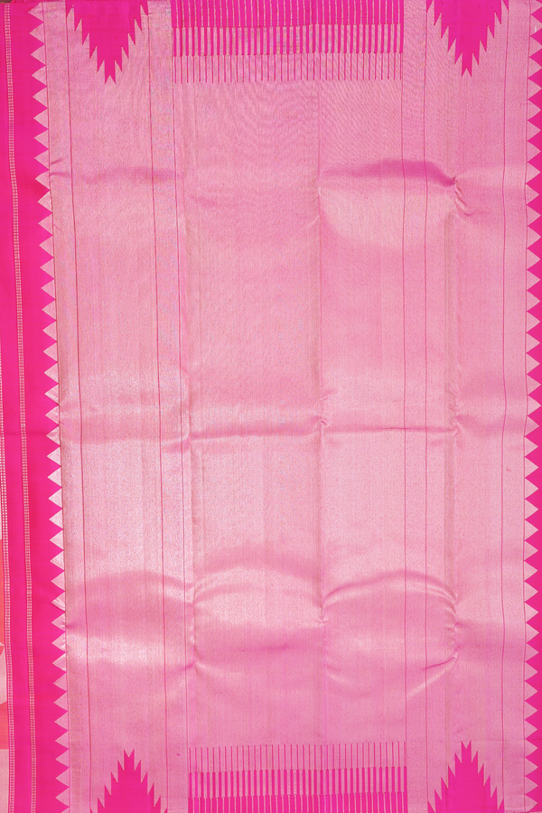 Kanchipuram Silk Saree In Shades Of Pink With Allover Design