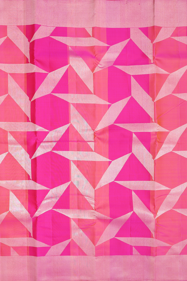 Kanchipuram Silk Saree In Shades Of Pink With Allover Design