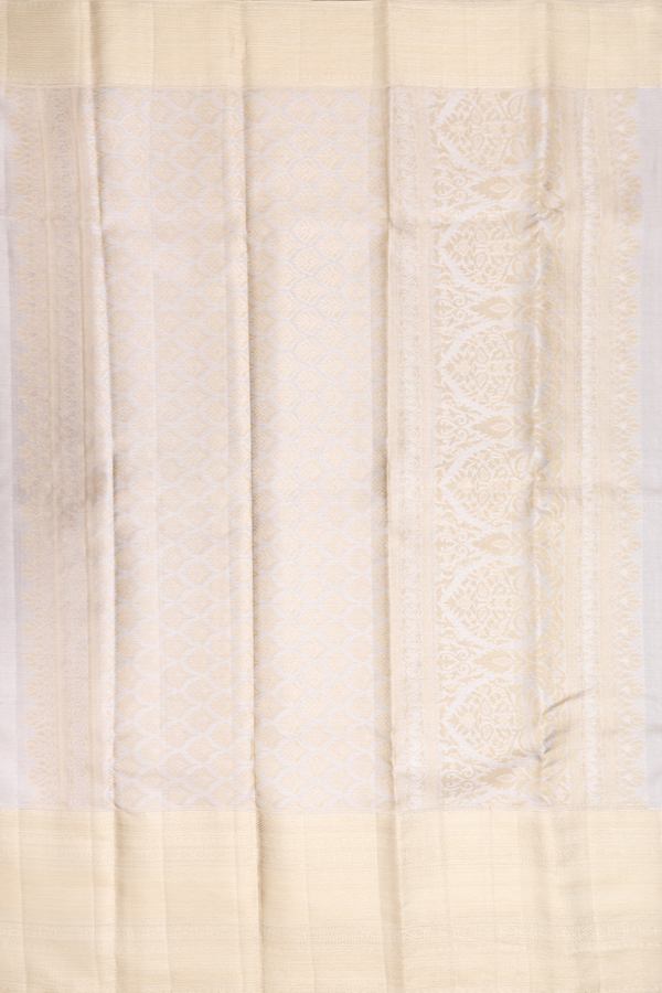 Kanchipuram Silk Saree In Pink Tissue With Floral Design