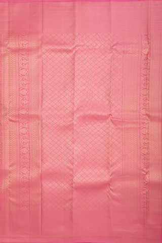 Kanchipuram Silk Saree In Pink With Brocade Design
