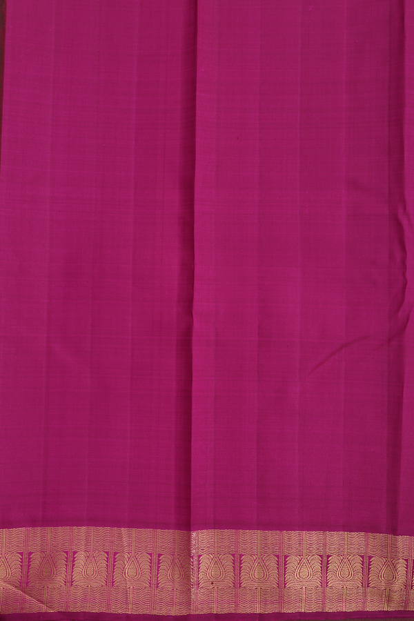 Kanchipuram Silk Saree In Pink With Brocade Design