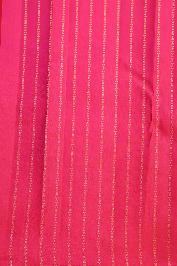 Kanchipuram Silk Saree In Pink With Brocade Design