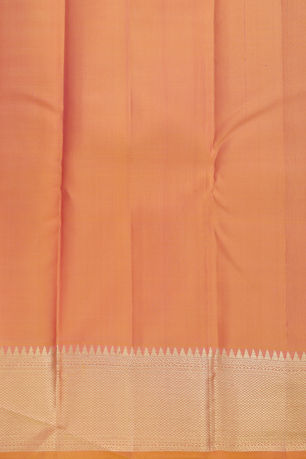 Kanchipuram Silk Saree In Pink With Brocade Design