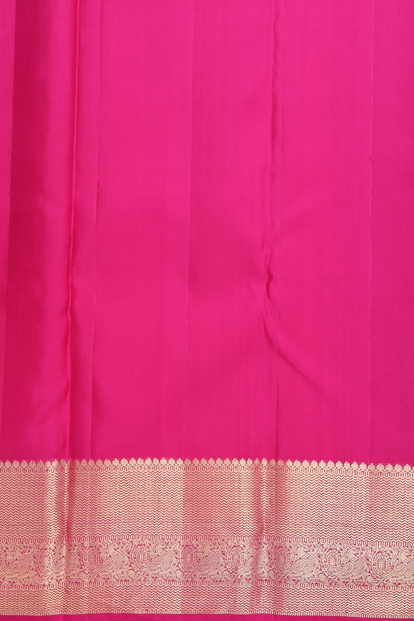 Kanchipuram Silk Saree In Pink With Brocade Design