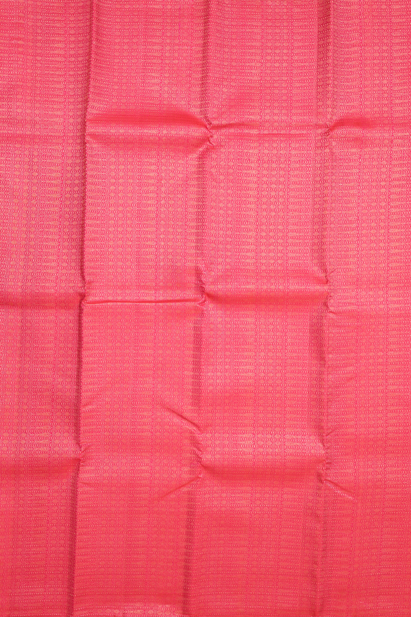 Kanchipuram Silk Saree In Pink With Brocade Design