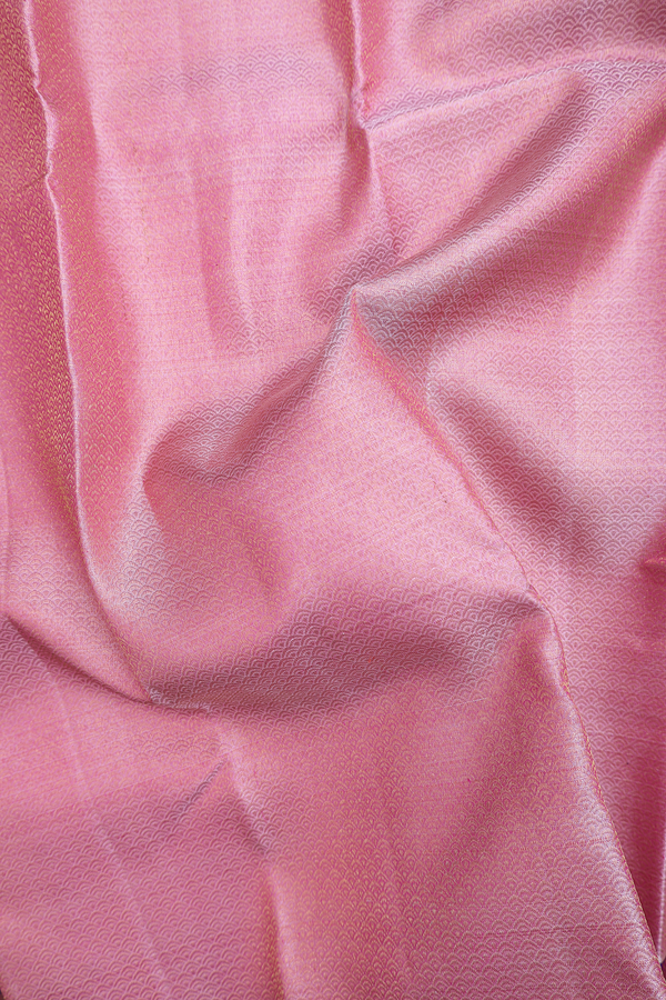 Kanchipuram Silk Saree In Pink With Brocade Design