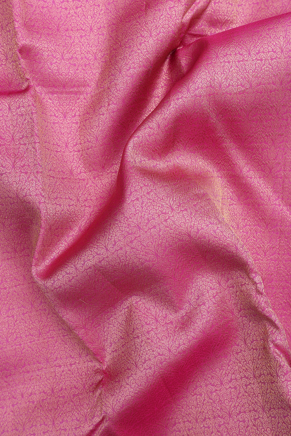 Kanchipuram Silk Saree In Pink With Brocade Design