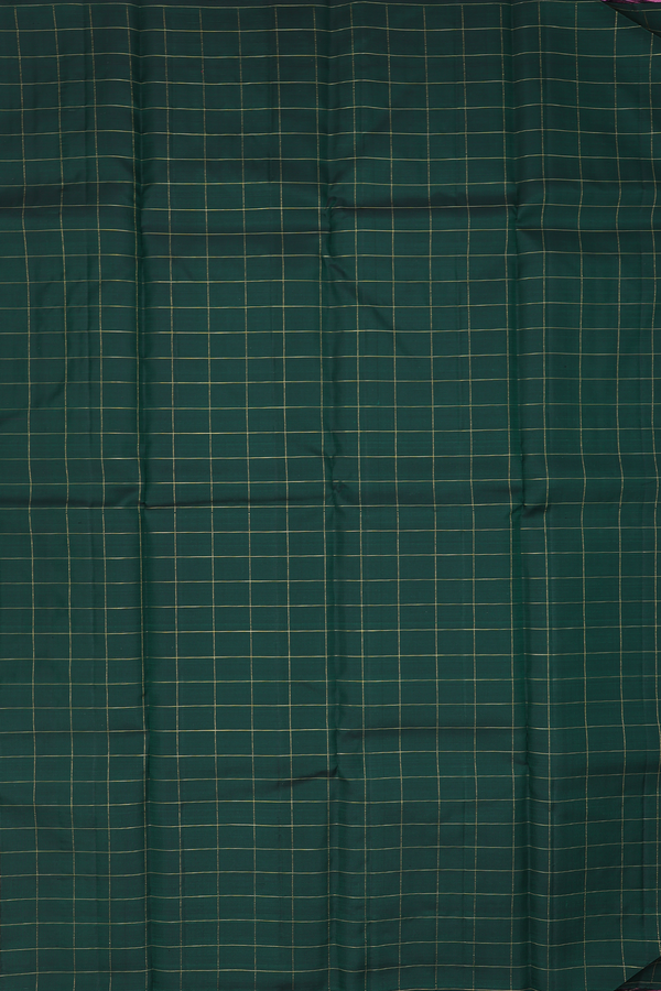 Kanchipuram Silk Saree In Pink With Checks Design