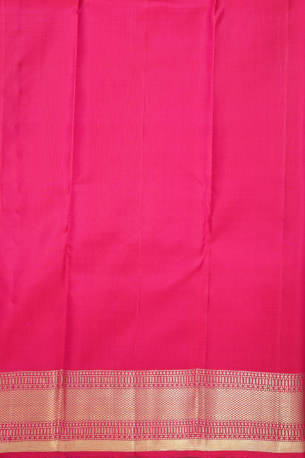 Kanchipuram Silk Saree In Pink With Checks Design