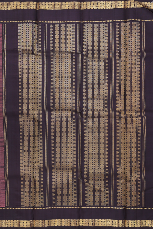 Kanchipuram Silk Saree In Pink With Checks Design