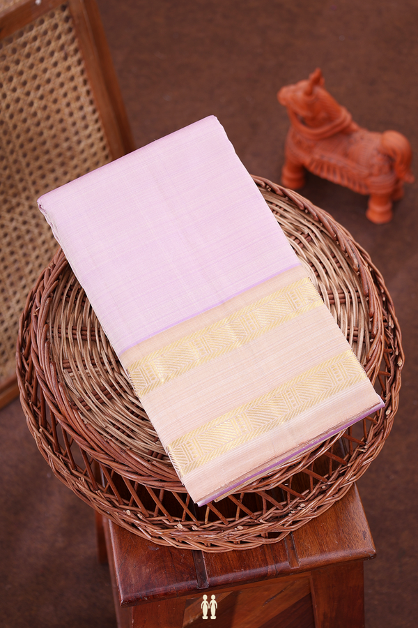 Kanchipuram Silk Saree In Pink With Zari Border