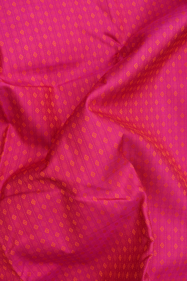 Kanchipuram Silk Saree In Pink With Jacquard Design