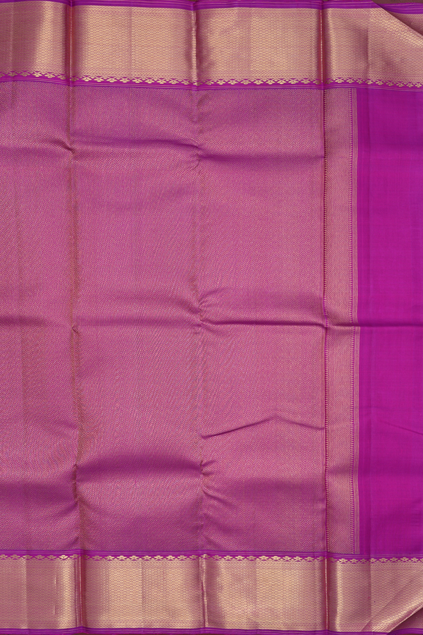 Kanchipuram Silk Saree In Pink With Jacquard Pattern