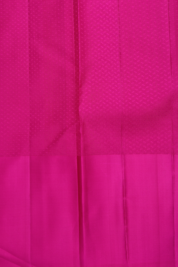 Kanchipuram Silk Saree In Pink With Jacquard Pattern