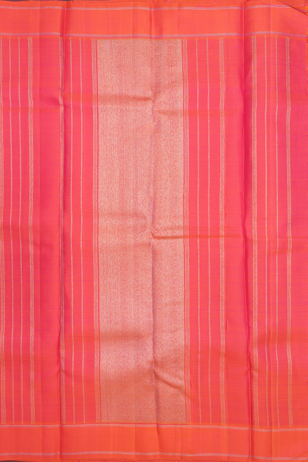 Kanchipuram Silk Saree In Pink With Jacquard Pattern
