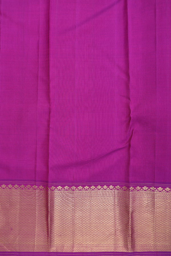 Kanchipuram Silk Saree In Pink With Jacquard Pattern
