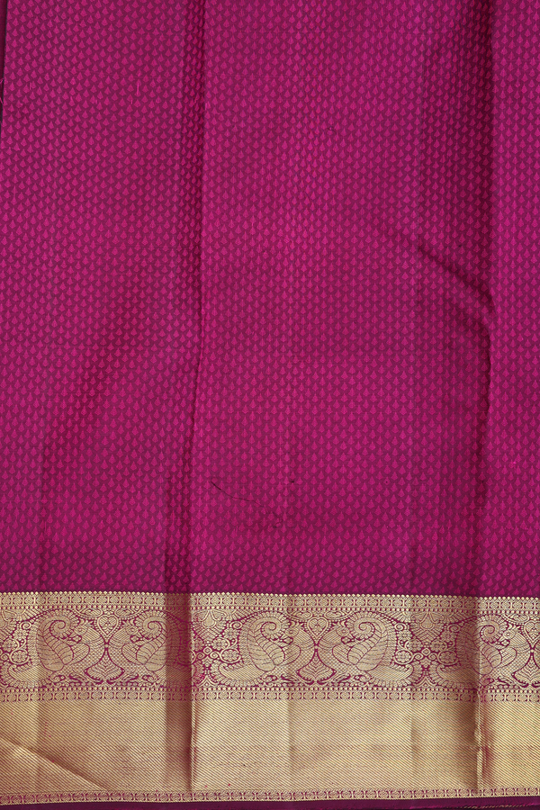 Kanchipuram Silk Saree In Pink With Jacquard Pattern