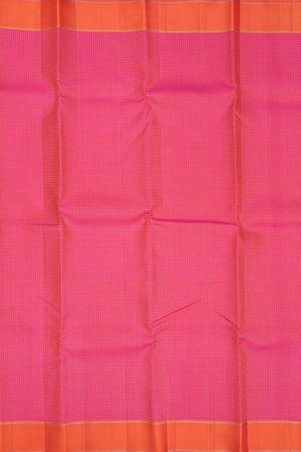 Kanchipuram Silk Saree In Pink With Jacquard Pattern