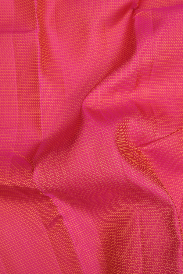 Kanchipuram Silk Saree In Pink With Jacquard Pattern