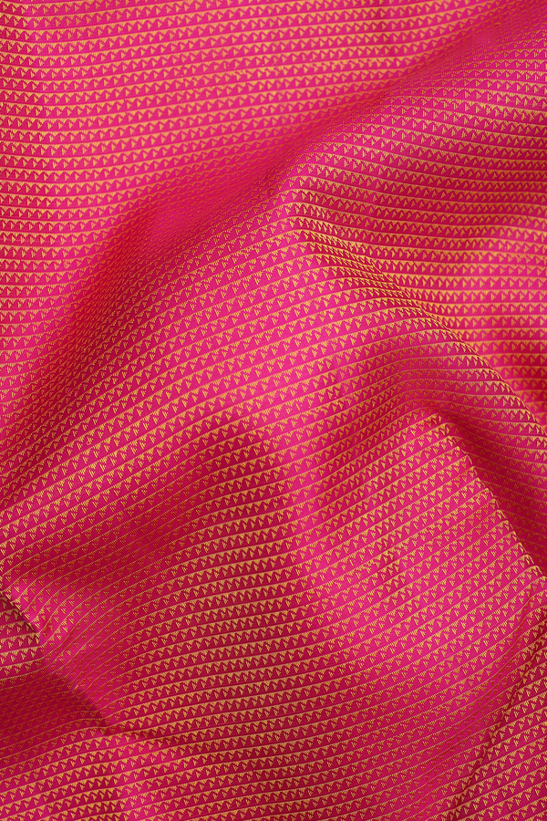 Kanchipuram Silk Saree In Pink With Jacquard Pattern