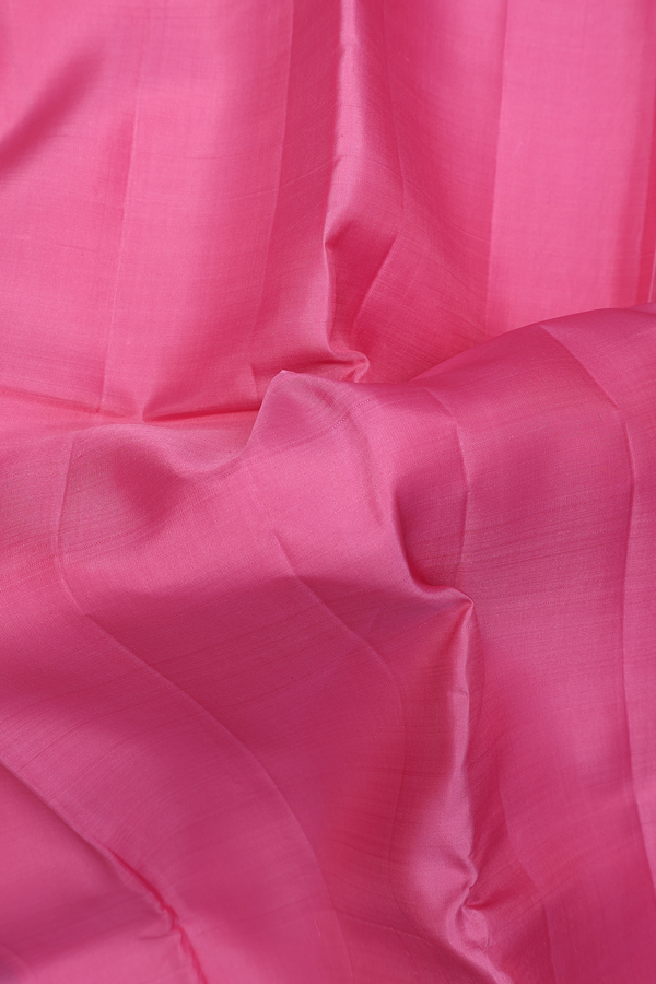 Kanchipuram Silk Saree In Pink With Korvai Border