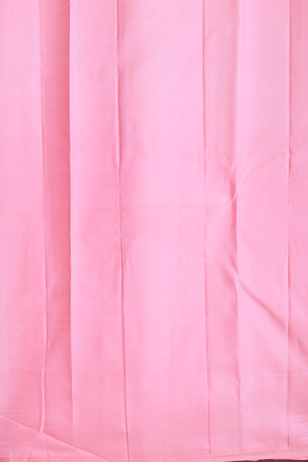 Kanchipuram Silk Saree In Pink With Mandala Design