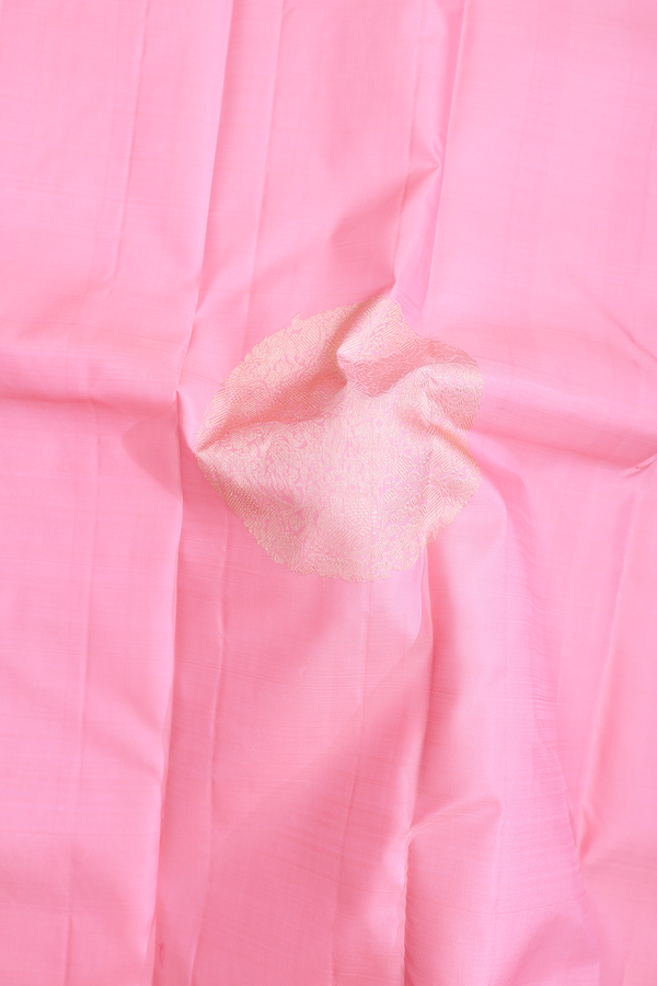 Kanchipuram Silk Saree In Pink With Mandala Design