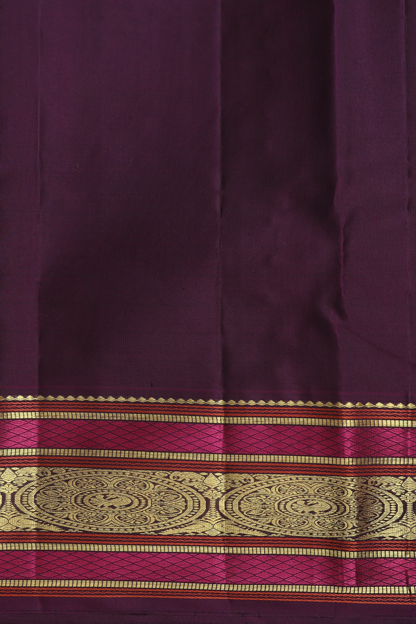 Kanchipuram Silk Saree In Pink With Peacock Buttas