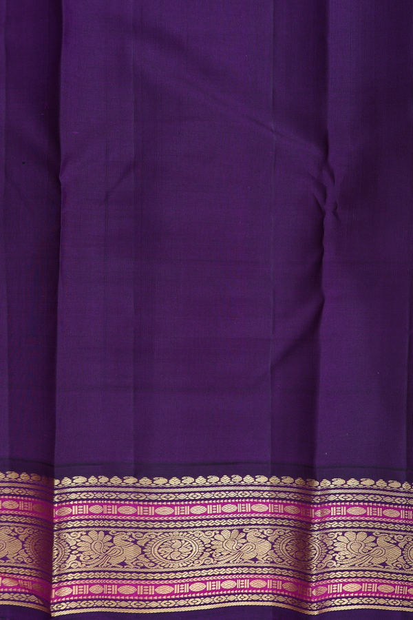 Kanchipuram Silk Saree In Pink With Peacock Buttas