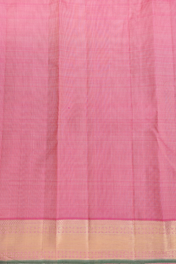 Kanchipuram Silk Saree In Pink With Polka Buttas