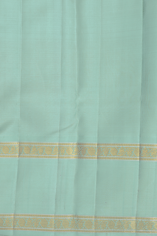 Kanchipuram Silk Saree In Pink With Stripes Along Buttas