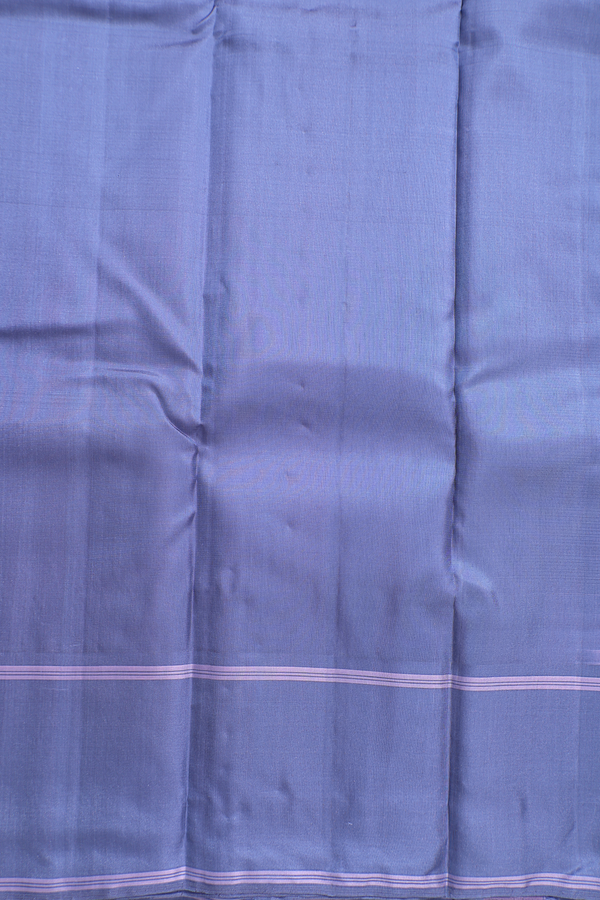 Kanchipuram Silk Saree In Pink With Stripes Design