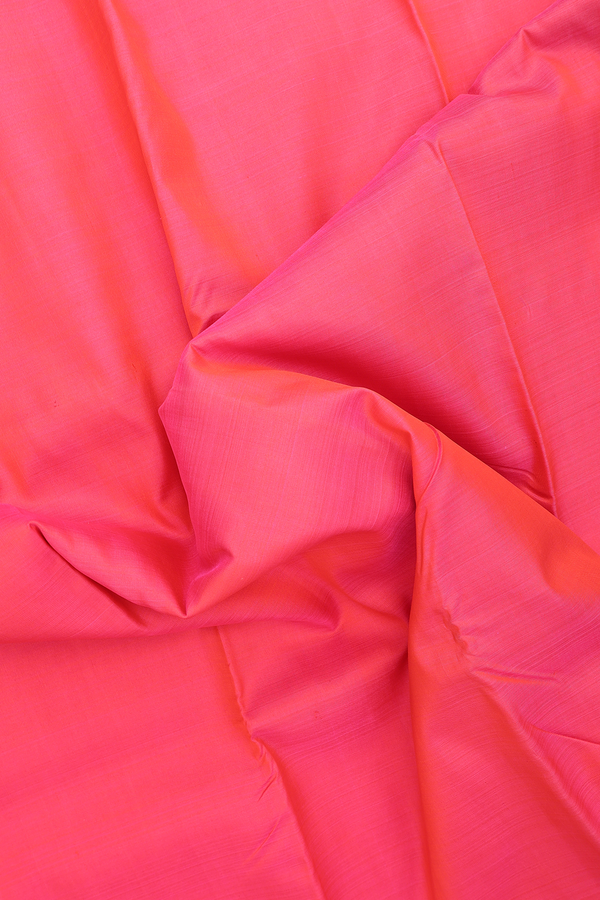 Kanchipuram Silk Saree In Pink With Zari Border