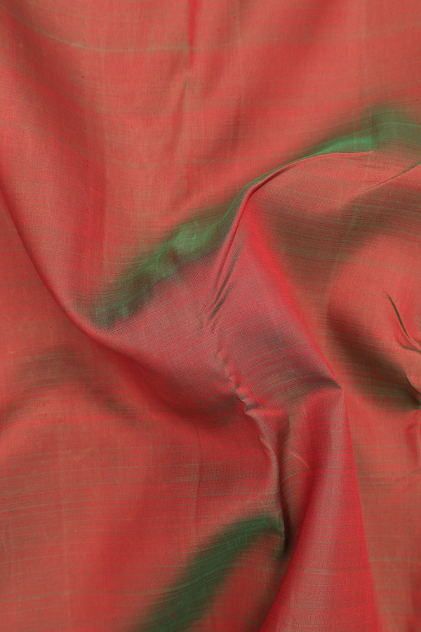 Kanchipuram Silk Saree In Plain Dual Tone With Zari Border