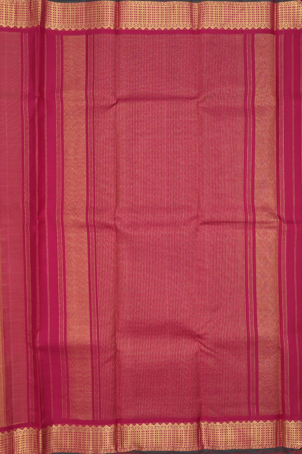 Kanchipuram Silk Saree In Plain Tan With Korvai Border