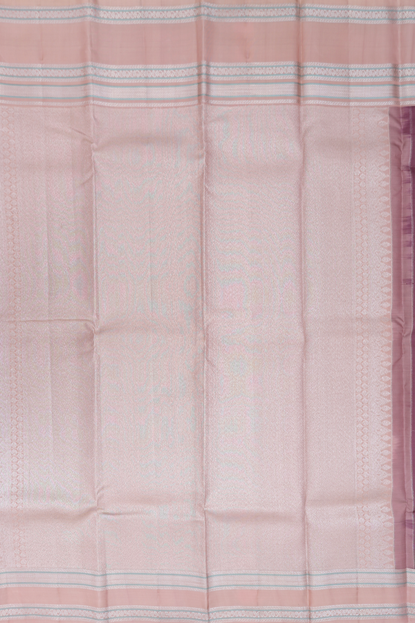 Kanchipuram Silk Saree In Plum Brown With Zari Buttas