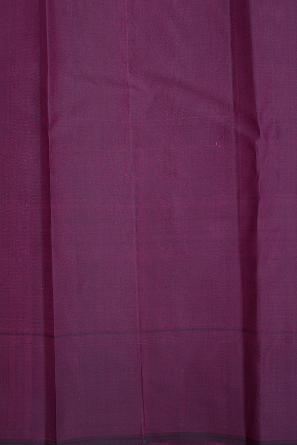 Kanchipuram Silk Saree In Plum Purple With Brocade Design