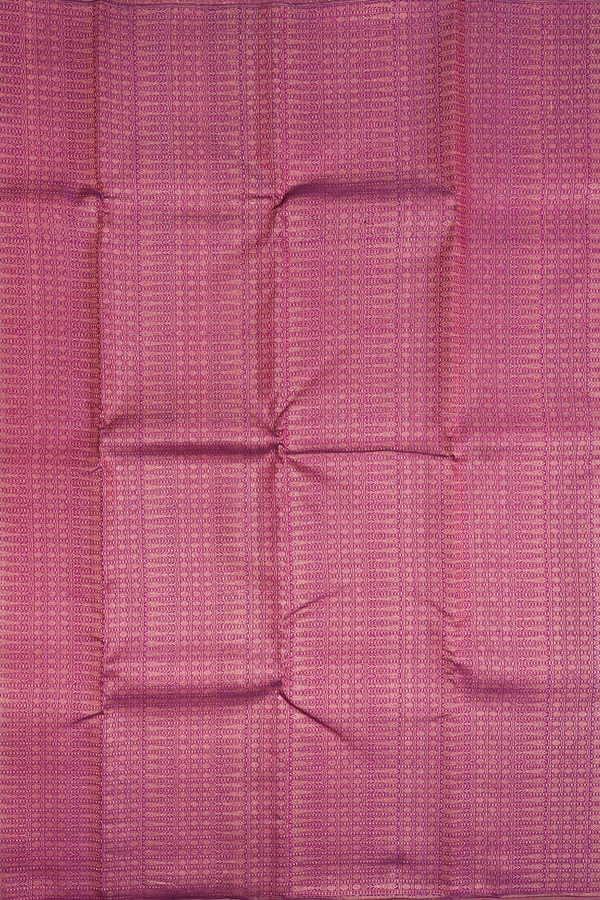 Kanchipuram Silk Saree In Plum Purple With Brocade Design