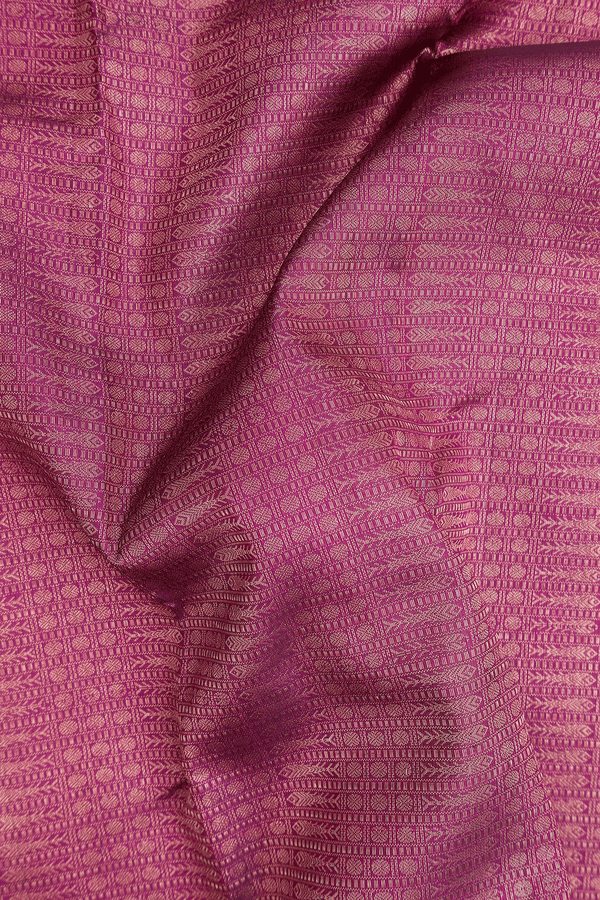 Kanchipuram Silk Saree In Plum Purple With Brocade Design