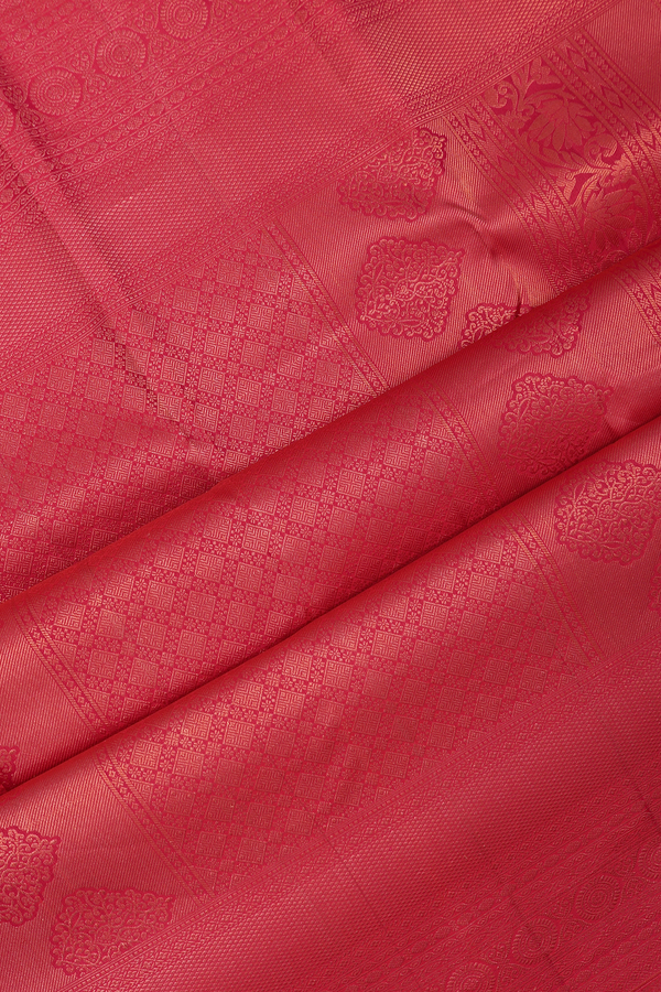 Kanchipuram Silk Saree In Plum Purple With Brocade Design