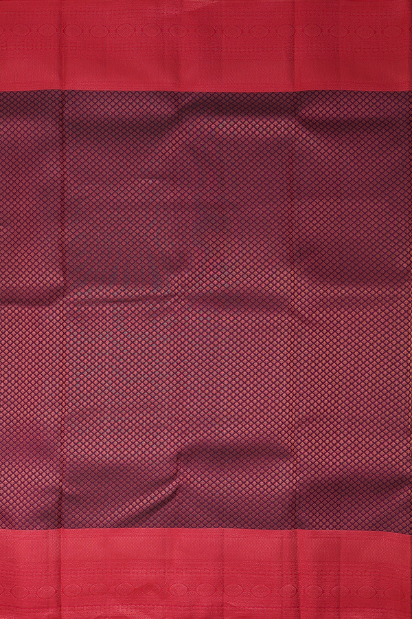 Kanchipuram Silk Saree In Plum Purple With Brocade Design