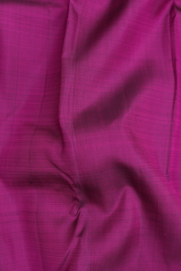 Kanchipuram Silk Saree In Plum Purple With Chevron Border