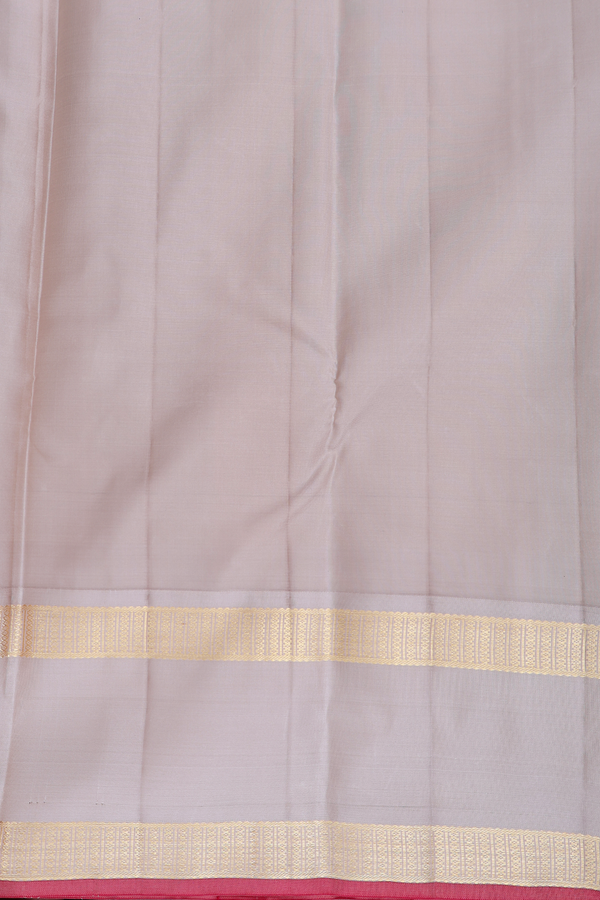 Kanchipuram Silk Saree In Plum Purple With Contrast Border