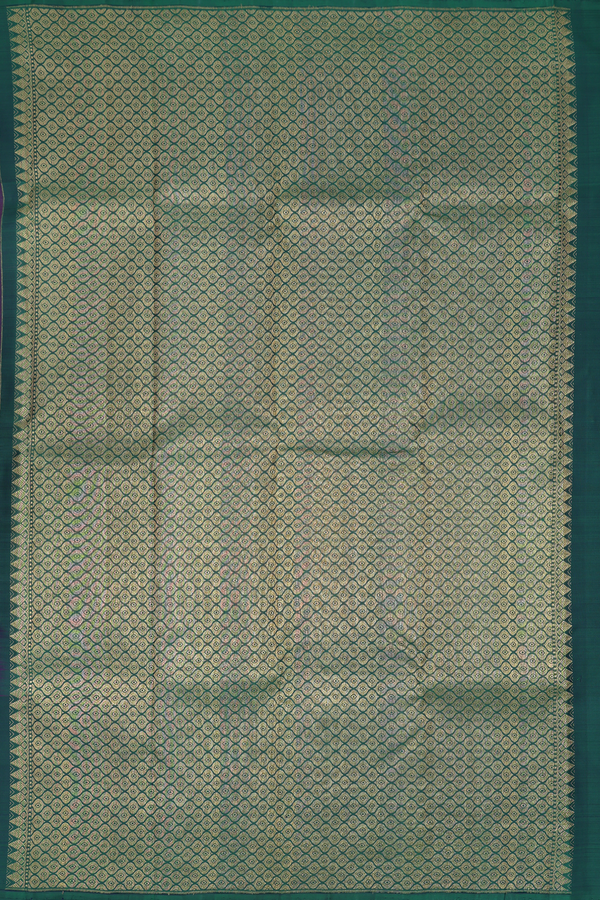 Kanchipuram Silk Saree In Plum Purple With Floral Zari Buttis
