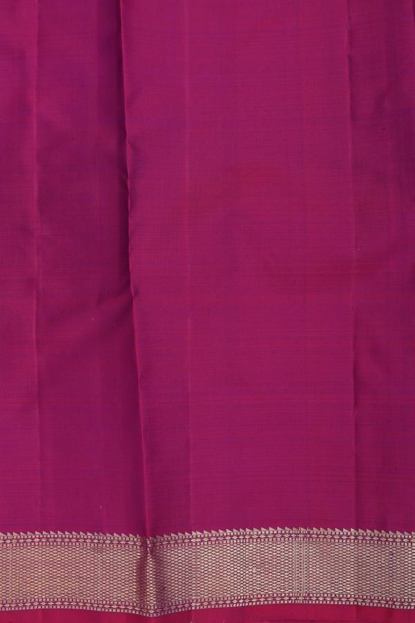 Kanchipuram Silk Saree In Plum Purple With Peacock Buttas